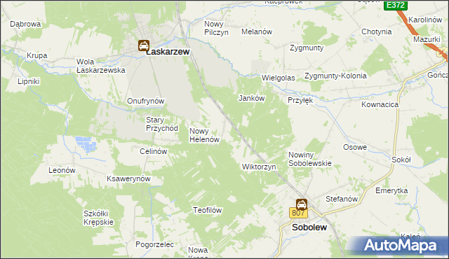 mapa Leokadia, Leokadia na mapie Targeo