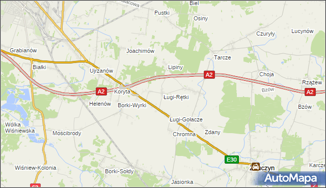 mapa Ługi-Rętki, Ługi-Rętki na mapie Targeo
