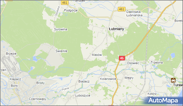 mapa Masów, Masów na mapie Targeo