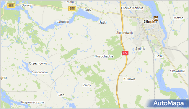 mapa Rosochackie, Rosochackie na mapie Targeo