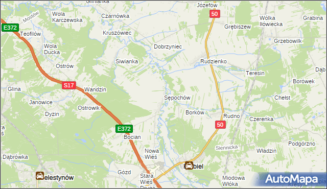 mapa Sępochów, Sępochów na mapie Targeo