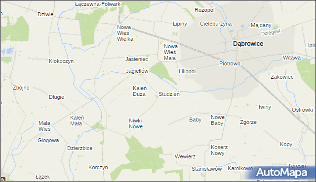 mapa Studzień, Studzień na mapie Targeo