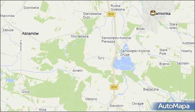 mapa Syry, Syry na mapie Targeo