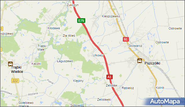 mapa Ulkowy, Ulkowy na mapie Targeo