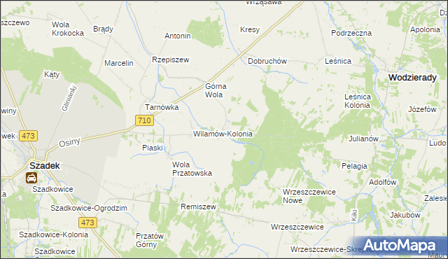 mapa Wilamów-Parcela, Wilamów-Parcela na mapie Targeo