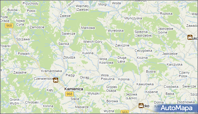 mapa Wola Kosnowa, Wola Kosnowa na mapie Targeo