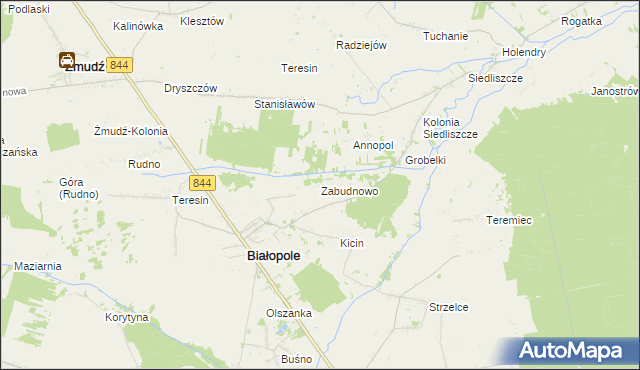 mapa Zabudnowo, Zabudnowo na mapie Targeo