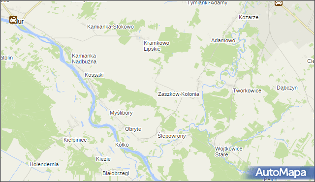 mapa Zaszków-Kolonia, Zaszków-Kolonia na mapie Targeo