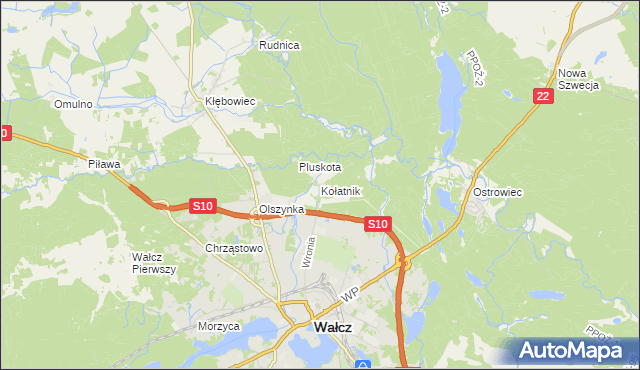 mapa Kołatnik, Kołatnik na mapie Targeo