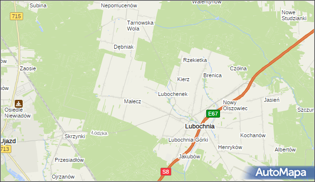 mapa Lubochenek, Lubochenek na mapie Targeo