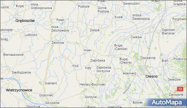 mapa Pilcza Żelichowska, Pilcza Żelichowska na mapie Targeo