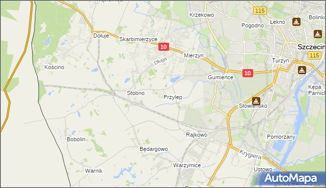 mapa Przylep, Przylep na mapie Targeo