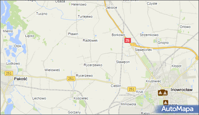 mapa Sójkowo gmina Inowrocław, Sójkowo gmina Inowrocław na mapie Targeo