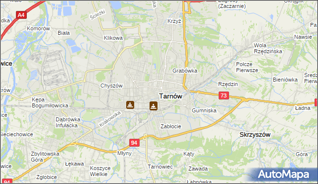 mapa Tarnów, Tarnów na mapie Targeo
