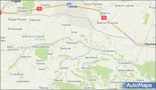 mapa Jankowice gmina Jeżów, Jankowice gmina Jeżów na mapie Targeo