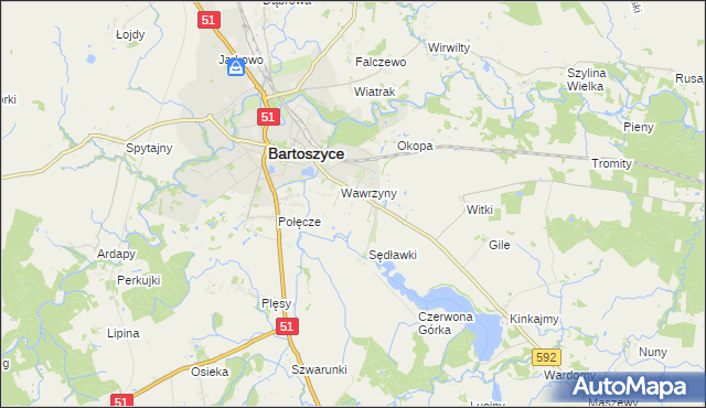 mapa Ceglarki, Ceglarki na mapie Targeo