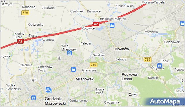 mapa Grudów, Grudów na mapie Targeo