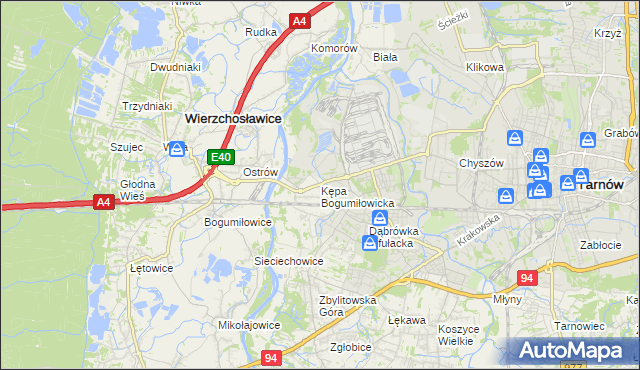 mapa Kępa Bogumiłowicka, Kępa Bogumiłowicka na mapie Targeo