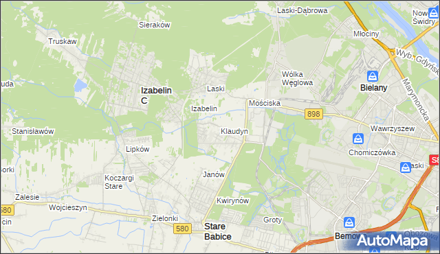 mapa Klaudyn, Klaudyn na mapie Targeo