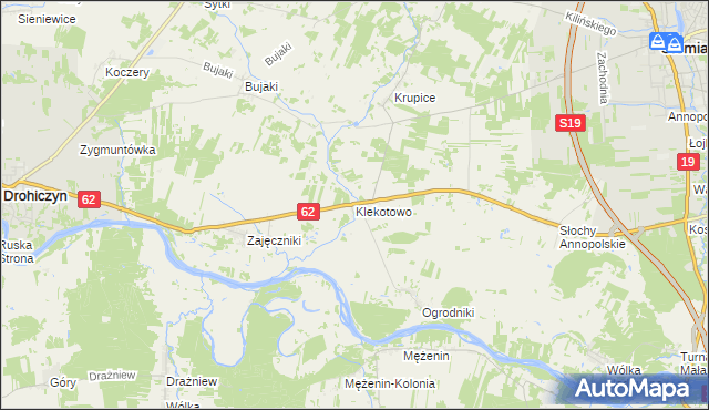 mapa Klekotowo gmina Siemiatycze, Klekotowo gmina Siemiatycze na mapie Targeo