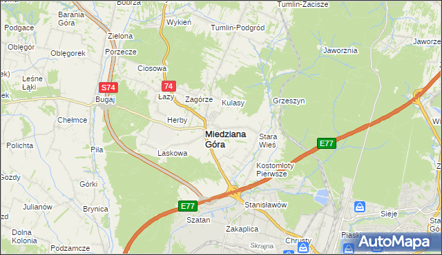mapa Kostomłoty Drugie, Kostomłoty Drugie na mapie Targeo