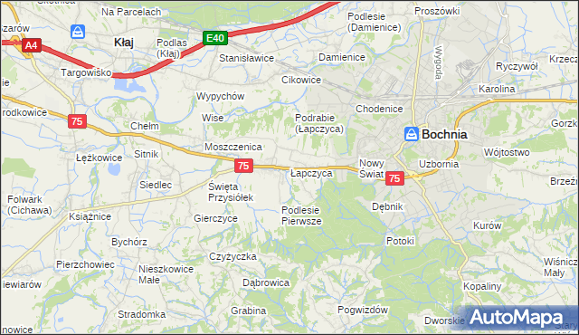 mapa Łapczyca, Łapczyca na mapie Targeo