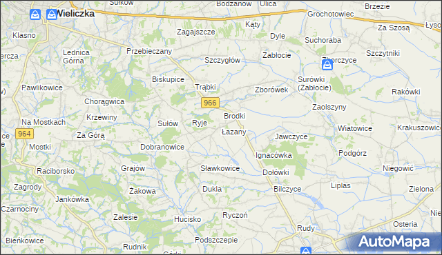 mapa Łazany, Łazany na mapie Targeo