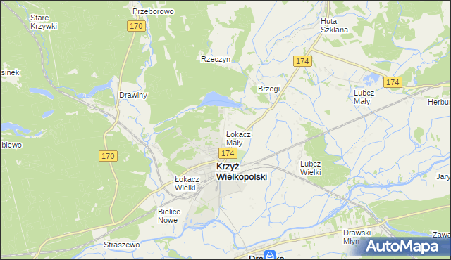mapa Łokacz Mały, Łokacz Mały na mapie Targeo