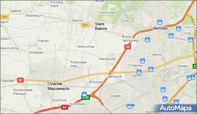 mapa Macierzysz, Macierzysz na mapie Targeo