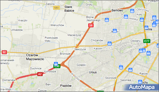 mapa Mory gmina Ożarów Mazowiecki, Mory gmina Ożarów Mazowiecki na mapie Targeo