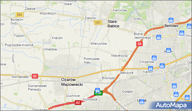 mapa Piotrkówek Duży, Piotrkówek Duży na mapie Targeo