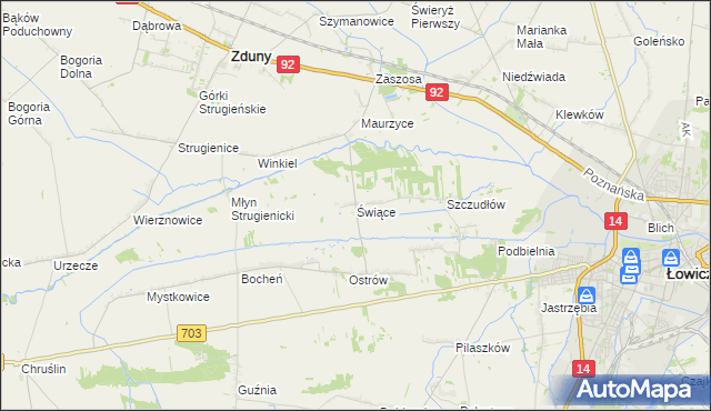 mapa Świące, Świące na mapie Targeo