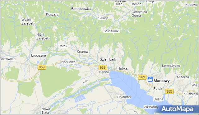 mapa Szlembark, Szlembark na mapie Targeo