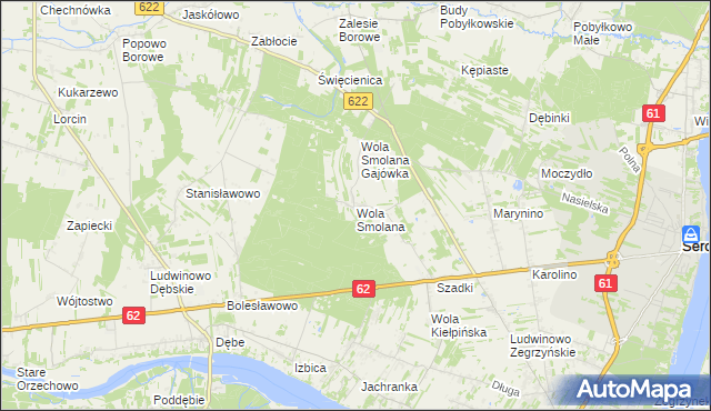 mapa Wola Smolana, Wola Smolana na mapie Targeo