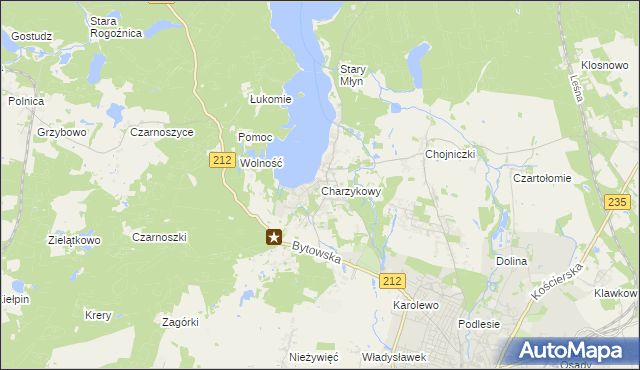 mapa Charzykowy, Charzykowy na mapie Targeo
