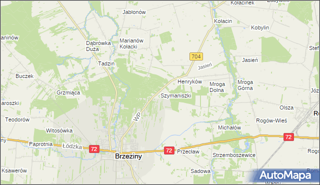 mapa Szymaniszki, Szymaniszki na mapie Targeo