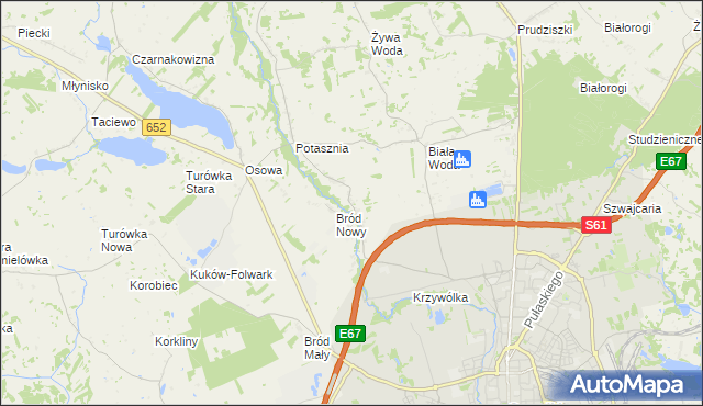 mapa Bród Stary, Bród Stary na mapie Targeo