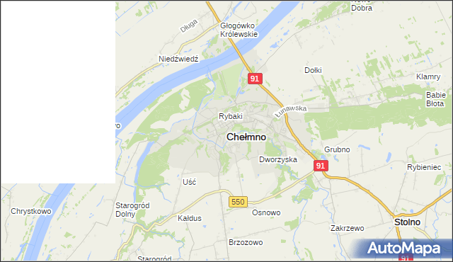 mapa Chełmno, Chełmno na mapie Targeo