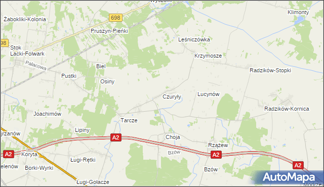 mapa Czuryły, Czuryły na mapie Targeo