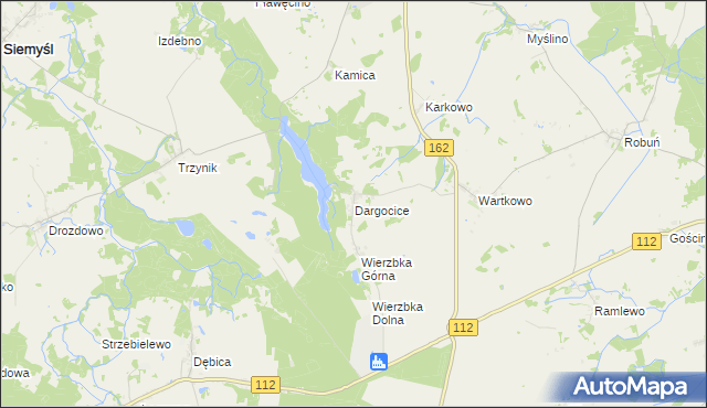 mapa Dargocice, Dargocice na mapie Targeo