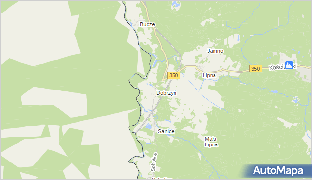 mapa Dobrzyń gmina Przewóz, Dobrzyń gmina Przewóz na mapie Targeo