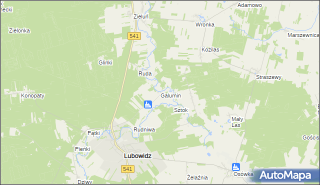 mapa Galumin, Galumin na mapie Targeo