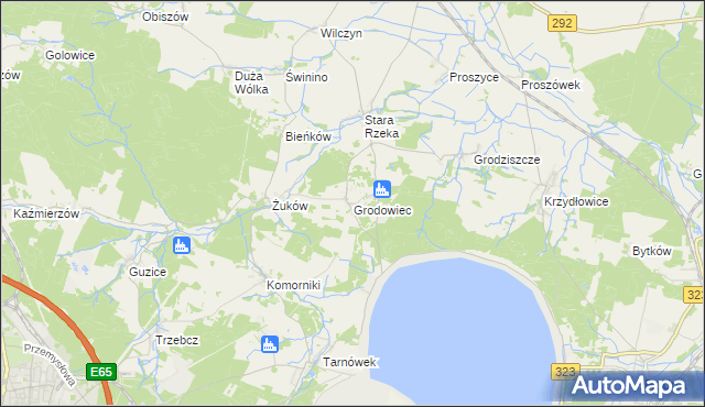 mapa Grodowiec, Grodowiec na mapie Targeo