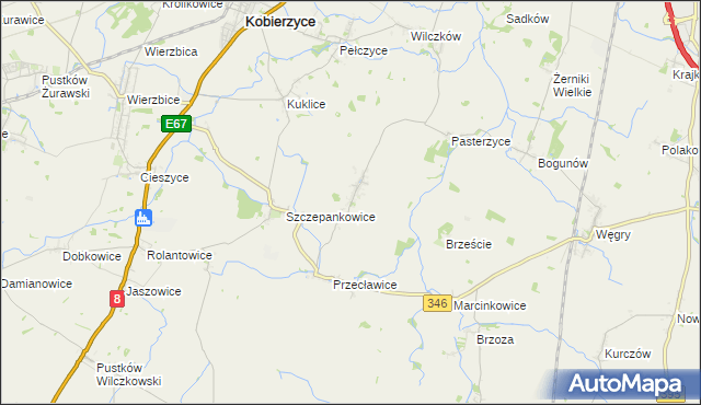 mapa Jaksonów, Jaksonów na mapie Targeo