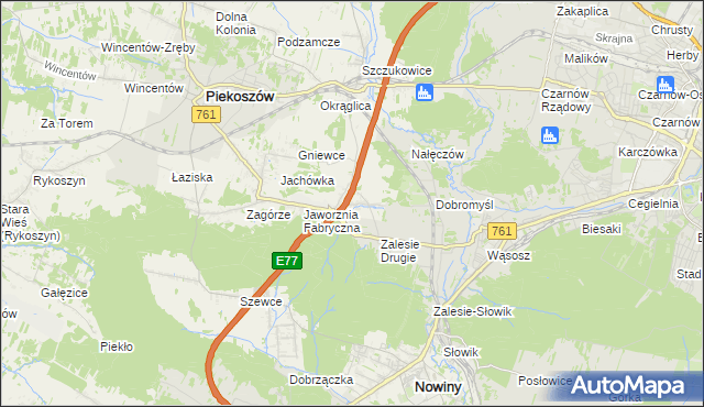 mapa Janów gmina Piekoszów, Janów gmina Piekoszów na mapie Targeo