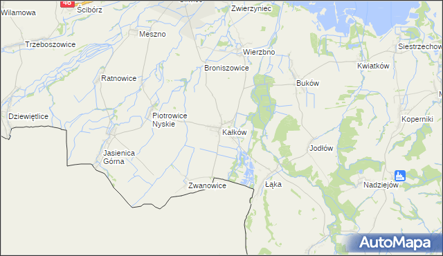 mapa Kałków gmina Otmuchów, Kałków gmina Otmuchów na mapie Targeo