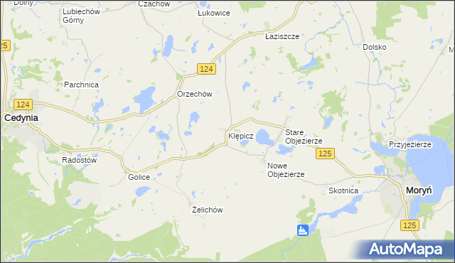 mapa Klępicz, Klępicz na mapie Targeo