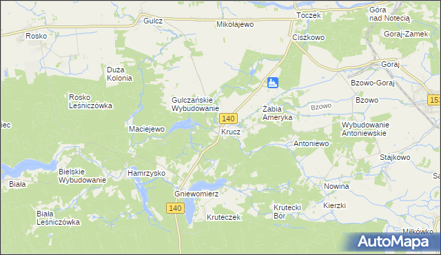 mapa Krucz, Krucz na mapie Targeo