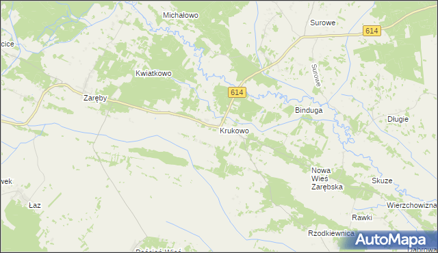 mapa Krukowo gmina Chorzele, Krukowo gmina Chorzele na mapie Targeo