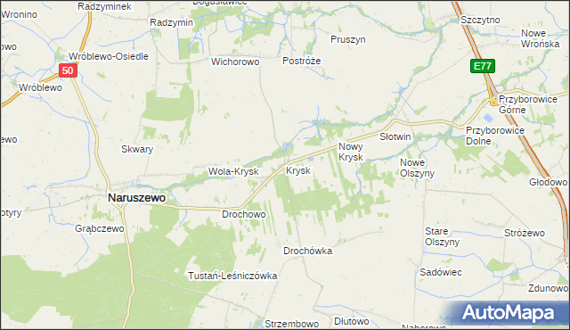 mapa Krysk, Krysk na mapie Targeo